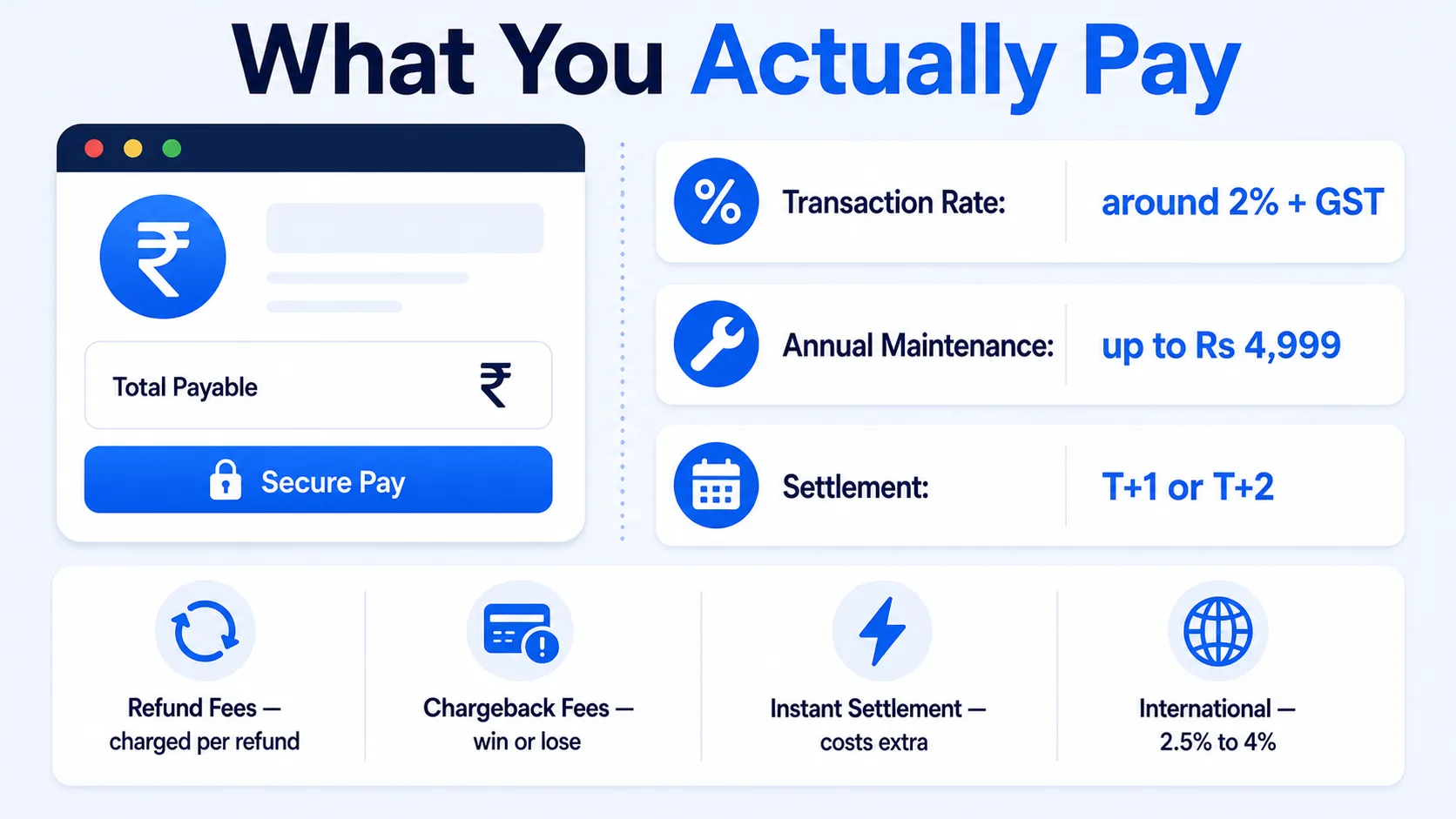 Payment gateway charges in India: what you actually pay